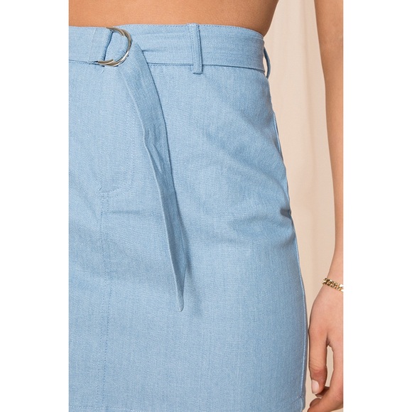 Superdown / Revolve Tinley Chambray Mini Skirt - Picture 4 of 13